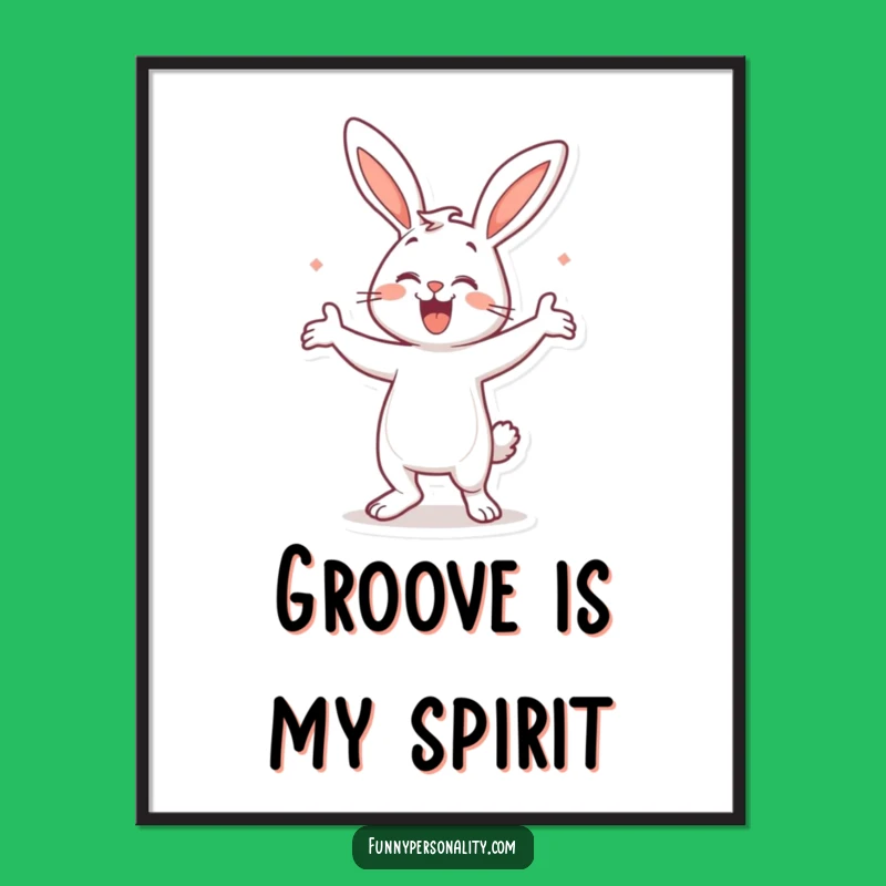 Funny Bunny Dance Poster: Bring the Party to Your Walls!