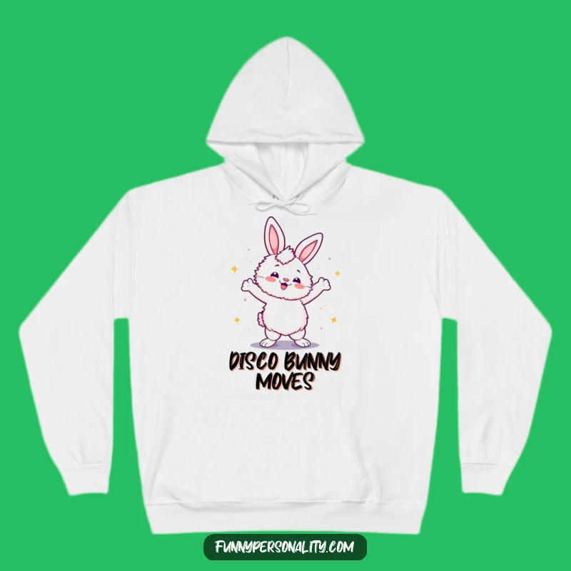 Cozy Funny Disco Rabbit Hoodie - Dance All Night Funny Gift