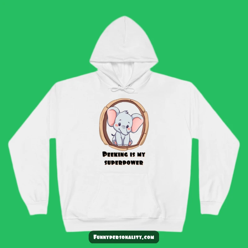 Cozy Funny Elephant Keyhole Hoodie: Warm and Hilarious Explorer Gift