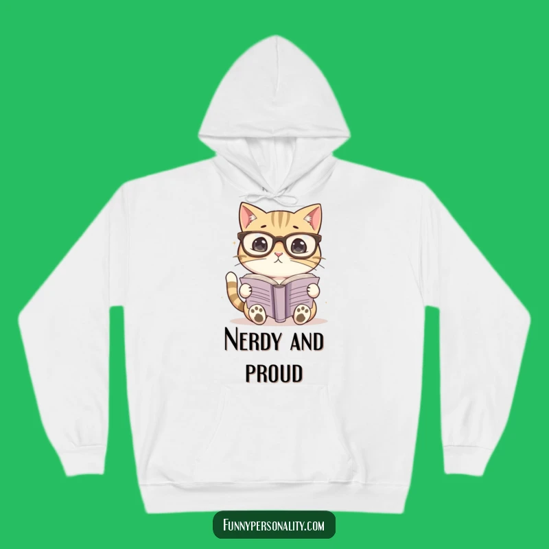 Funny Cat Bookworm Hoodie: Cozy Intellectual for a Perfect Gift