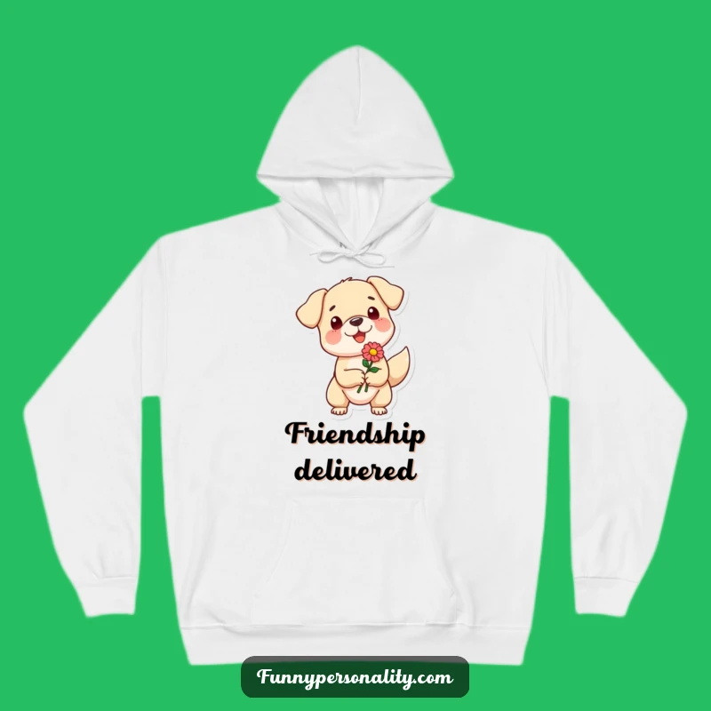 Funny Dog Flower Hoodie - Cozy Cartoon Dog Sweatshirt, Perfect Gift