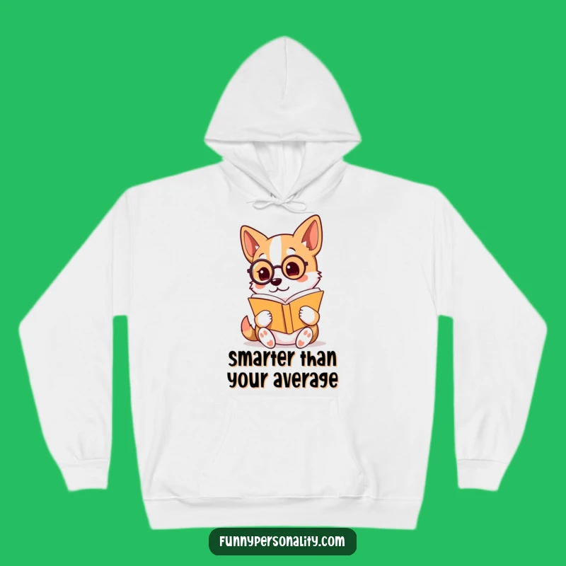 Funny Hoodie: Cozy Monocled Dog Reader, Perfect Gift