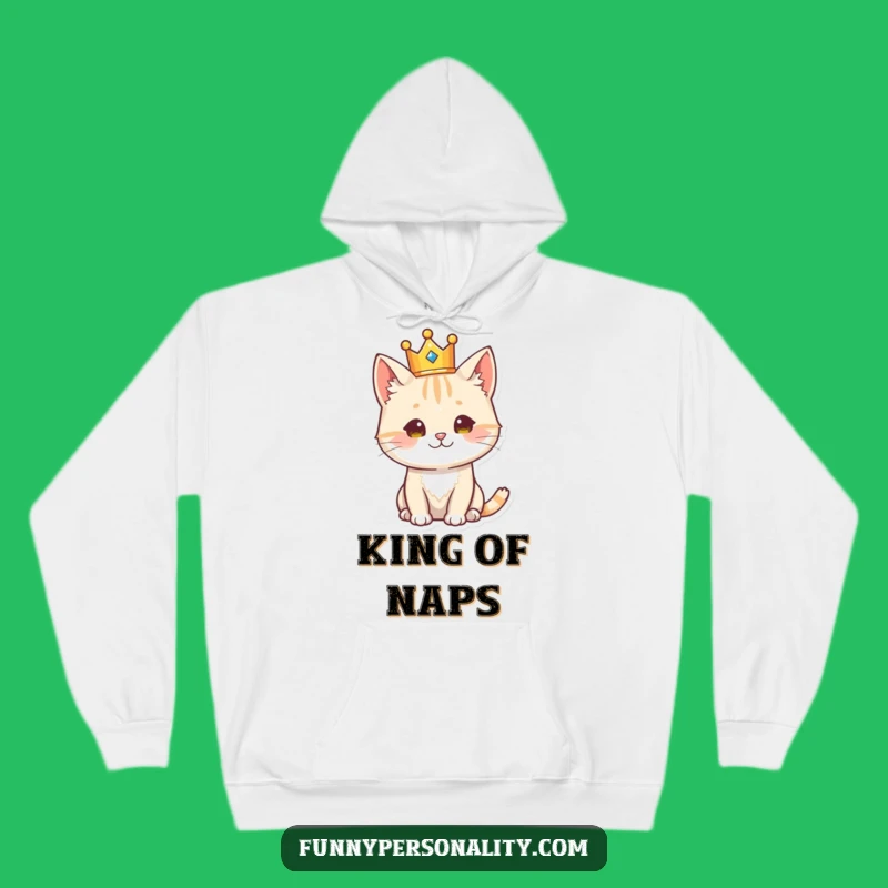 Funny Regal Cat Hoodie - Cozy Feline Royalty Sweatshirt, Great Humorous Gift