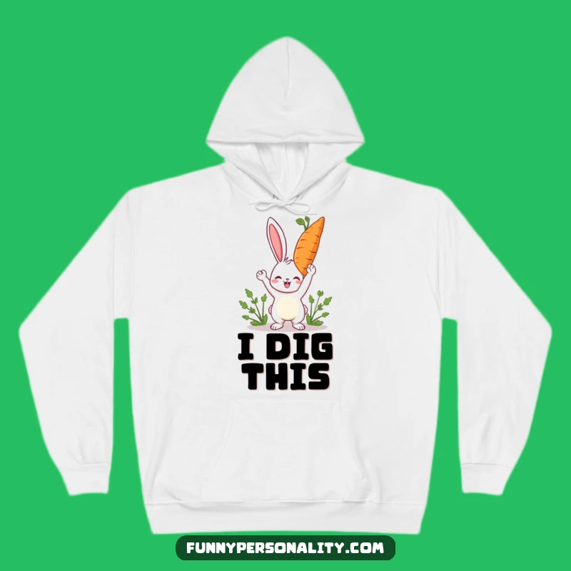 Funny Rabbit Carrot Hoodie - Cozy Happy Champion Sweatshirt