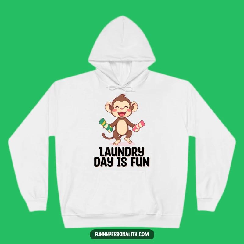 Cozy Funny Monkey Juggling Hoodie: Warm and Hilarious Laundry Gift