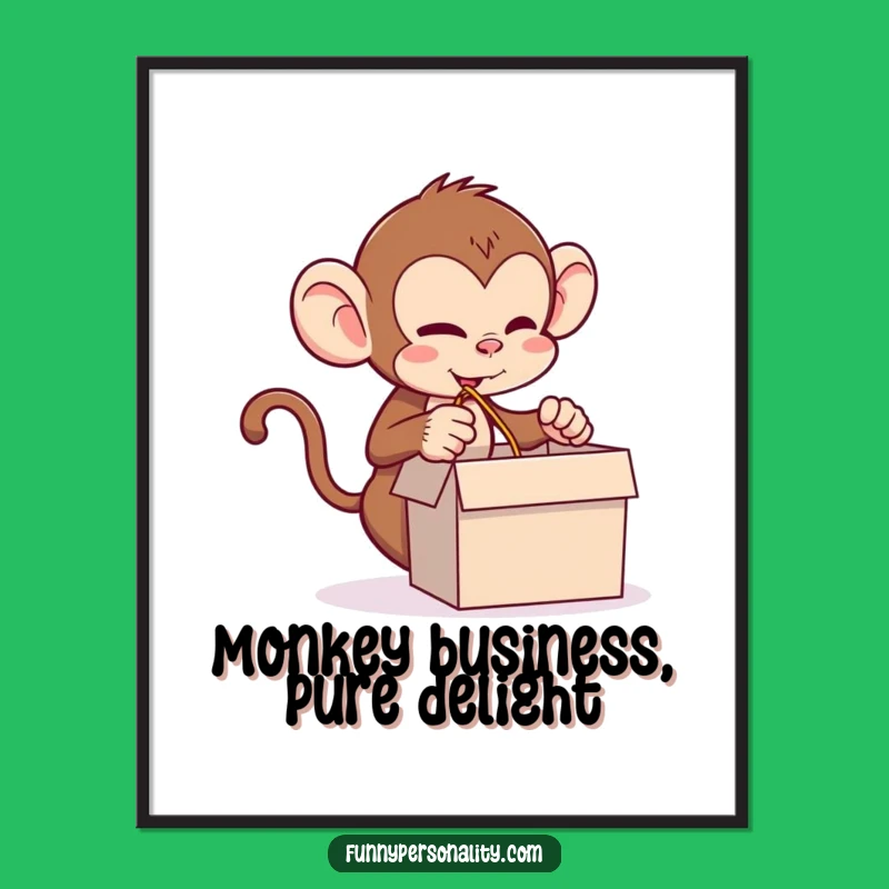 Free Printable Monkey Wall Art: Long String Prank, Funny Prankster Decor