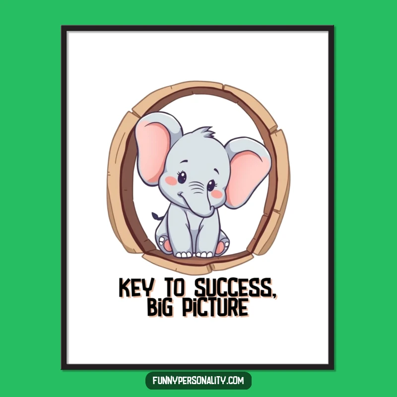 Free Printable Wall Art: Curious Elephant Peeking, Hilarious Downloadable Decor!