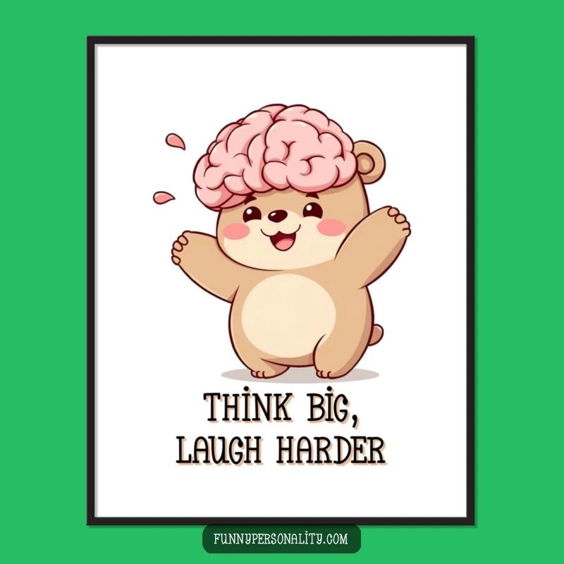 Genius Vibes: Free Printable Wall Art with Playful Bear!