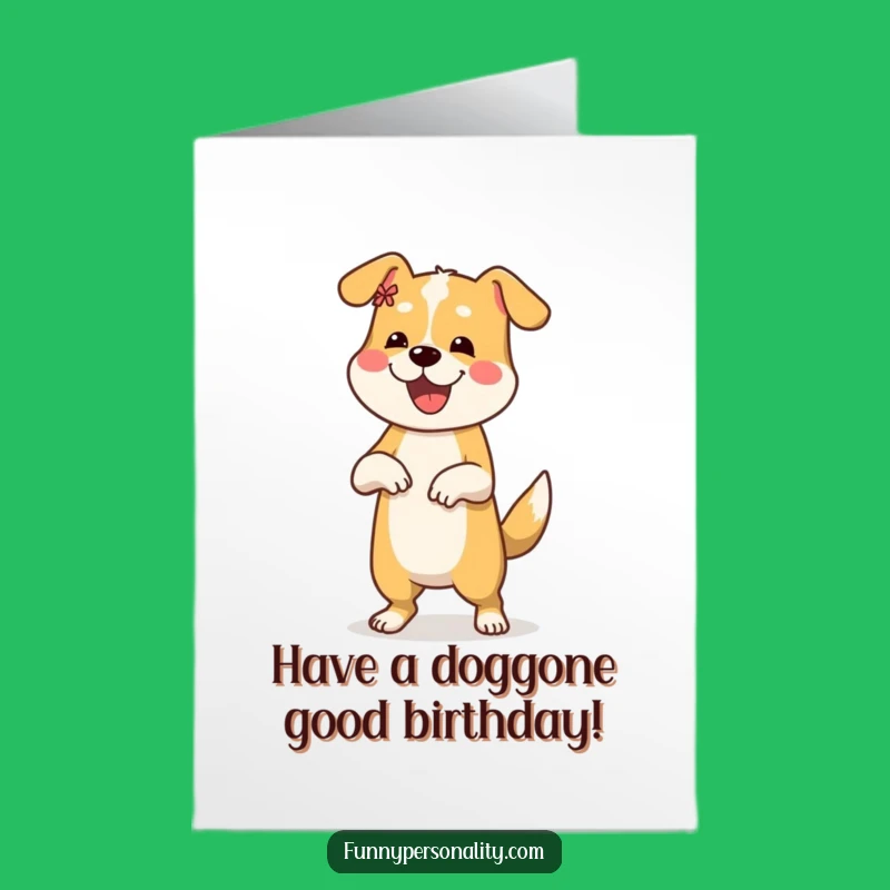 Free Printable Birthday Card: Dancing Dog, Hilarious Downloadable Gift for Fun