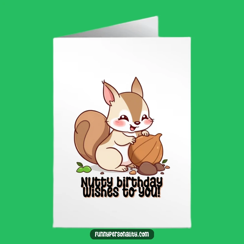 Free Printable Birthday Squirrel Card: Nutty Fun, Funny Downloadable Gift