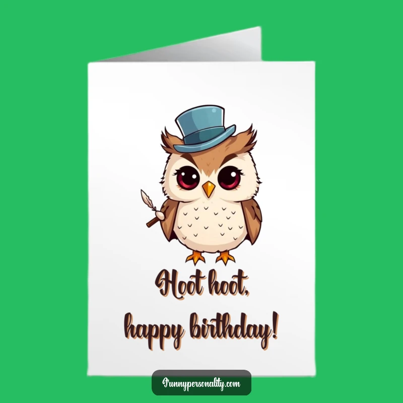 Free Printable Birthday Card: Wise Owl Funny Downloadable Gift For The Learned