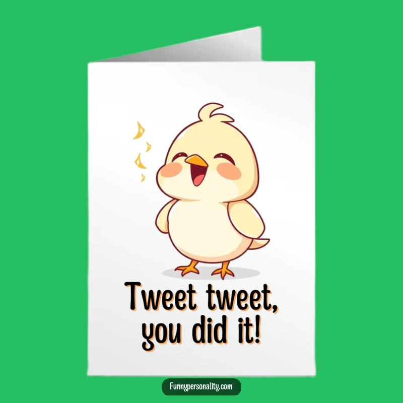 Congratulatory Bird Card Free Printable: Celebrate with a Song Funny Downloadable Gift