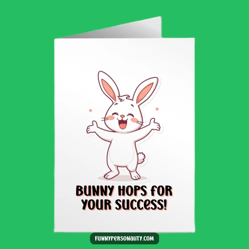Free Printable Congrats Card: Bunny Dance, Hilarious Downloadable Celebration