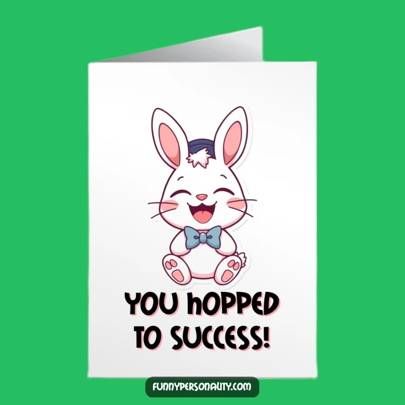 Free Printable Congrats Card: Jolly Bunny, Gentlemanly Laugh, Downloadable Celebration