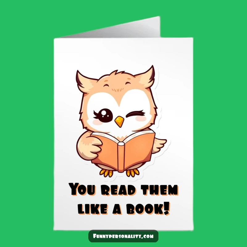 Free Printable Congrats Card: Winking Owl Reader, Awesome Downloadable Gift!