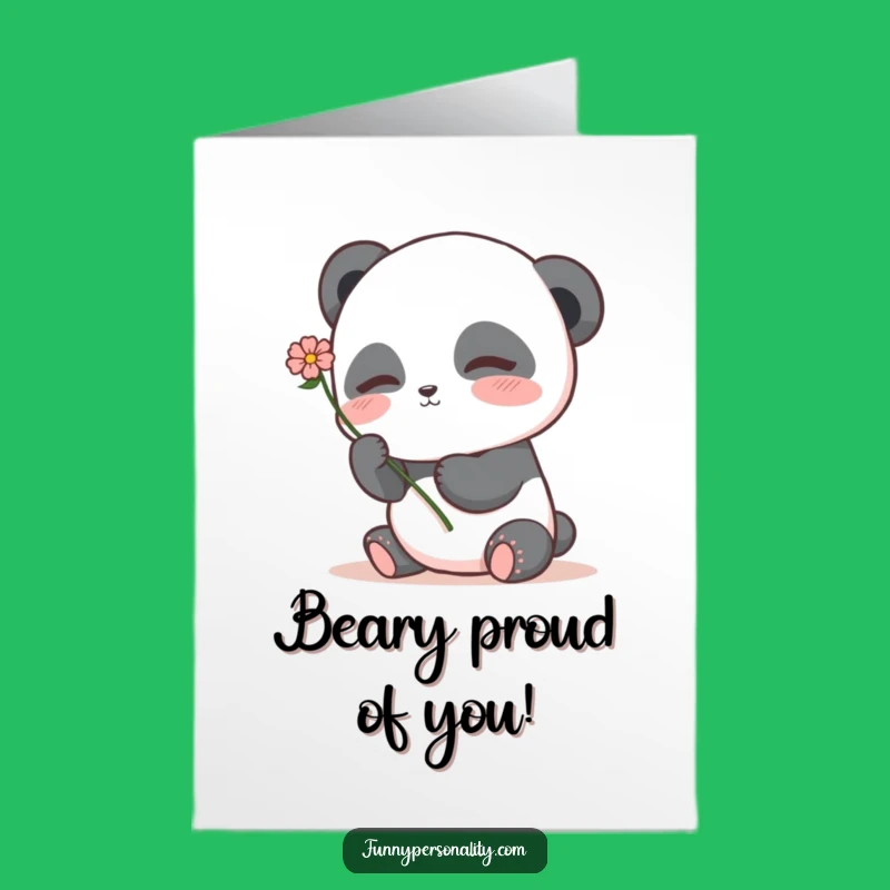 Sweet Free Printable Panda Congratulations Card - Blushing Bloom Downloadable Greeting