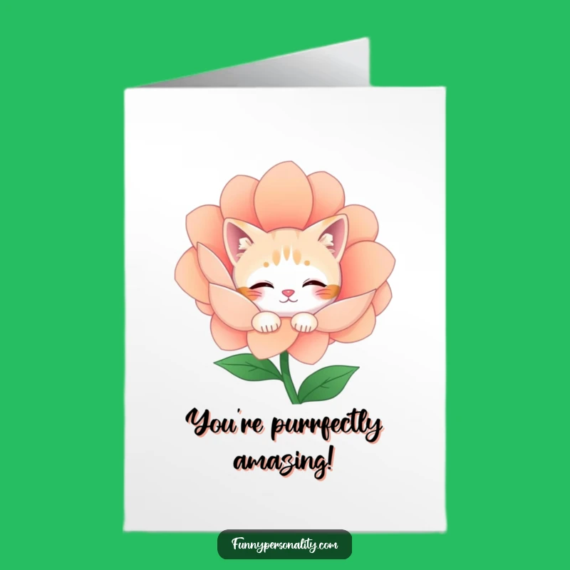 Free Printable Congrats Card: Peek-a-Boo Cat - Celebrate with Download
