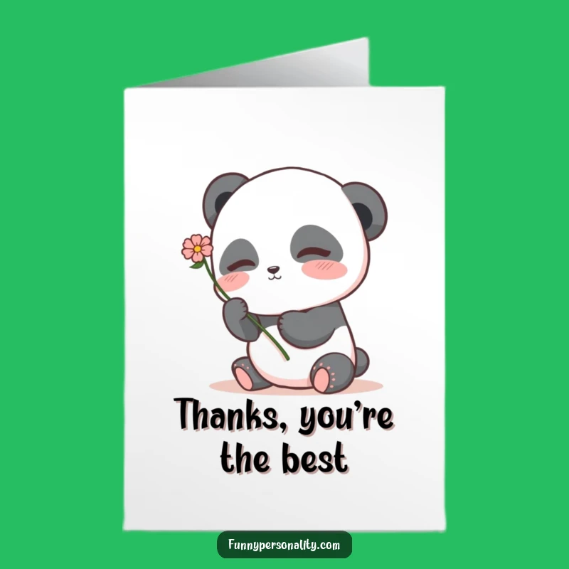 Adorable Free Printable Panda Thank You Card - Blushing Flower Downloadable Greeting