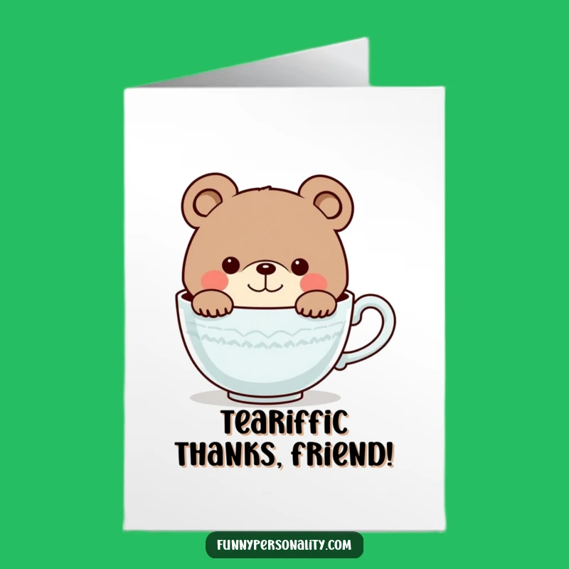 Free Printable Thank You Card: Curious Bear, Grateful Greeting, Print Instantly