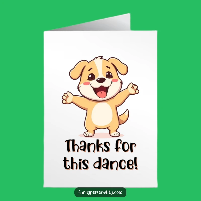 Free Printable Thank You Card: Dog's Dance of Gratitude!