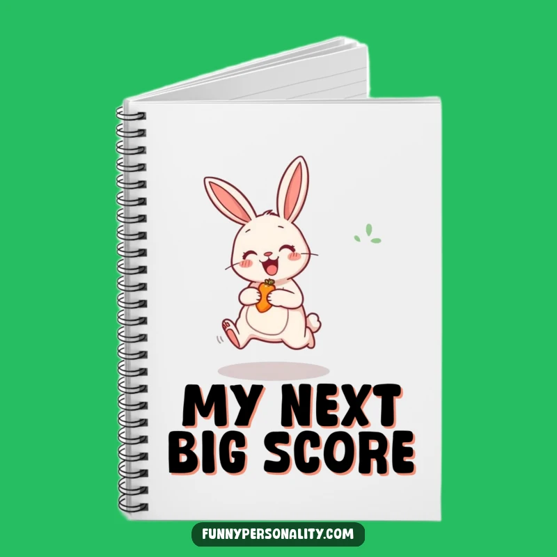 Funny Cheerful Rabbit Notebook: Jot Down Ideas with Jumping Bunny, Gift Idea