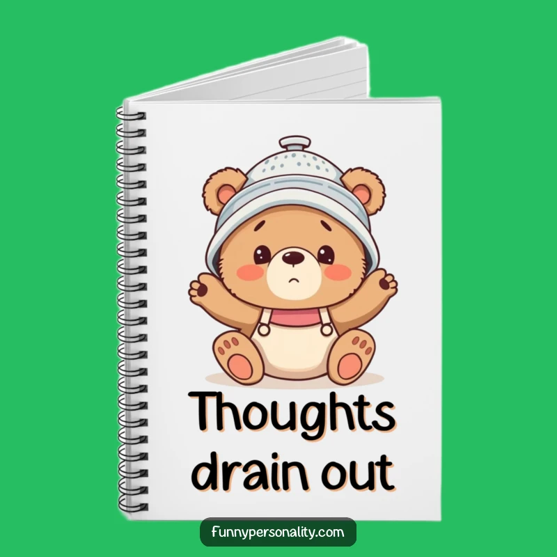 Funny Confused Bear Cub Notebook: Clumsy Journal Gift