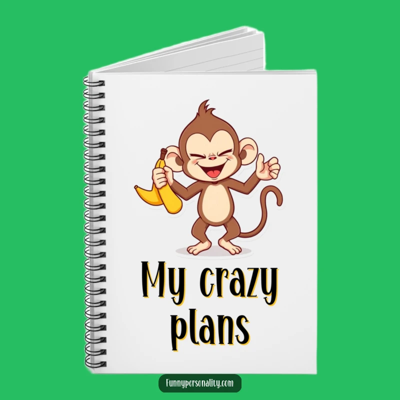 Funny Monkey Notebook: Banana Juggling, Big Ideas, Perfect Funny Gift