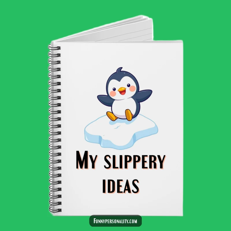 Funny Penguin Notebook: Jot Down Adventures on the Icy Glide!