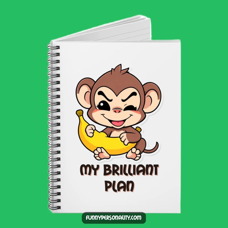 Funny Monkey Notebook: Mischievous Ideas, Perfect Funny Gift Journal