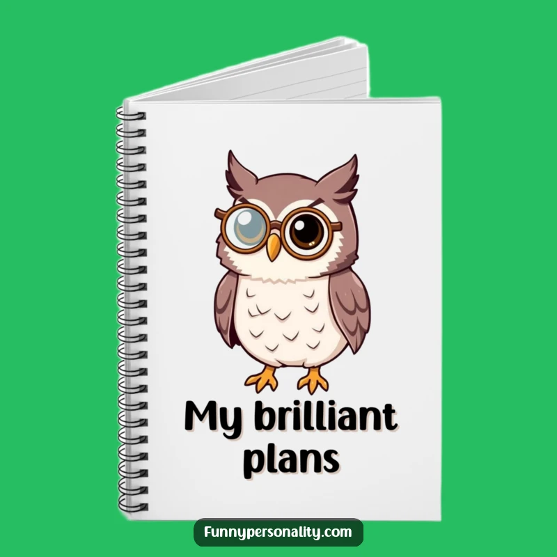 Wise Owl Monocle Notebook: Jot Down Brilliance, Perfect Intellectual Gift