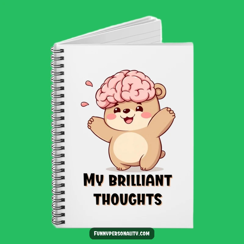 Funny Bear Brain Toss Notebook: Quirky Journal for Smart Ideas & Notes