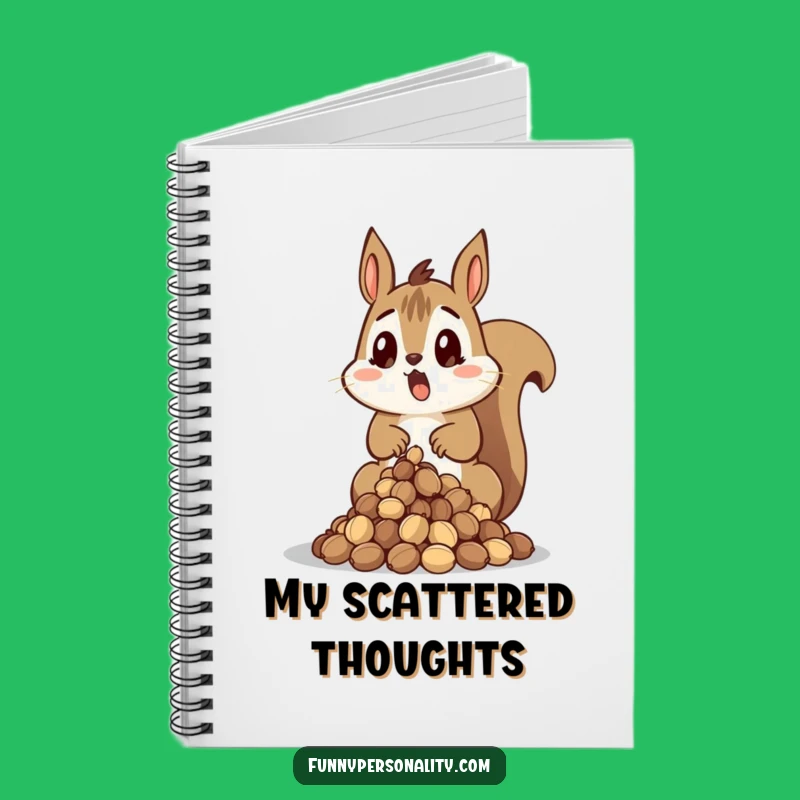Funny Surprised Squirrel Notebook: Jot Down Ideas with Dropped Nuts, Gift Idea