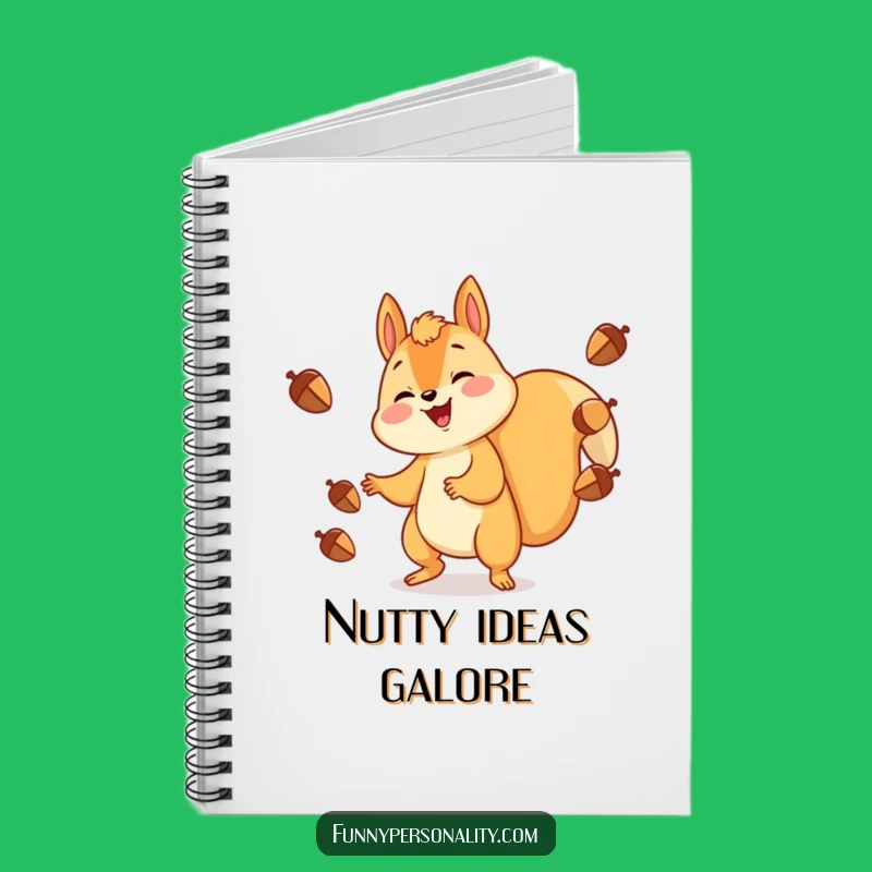 Funny Squirrel Juggling Notebook - Cheerful Journal for Storing Ideas