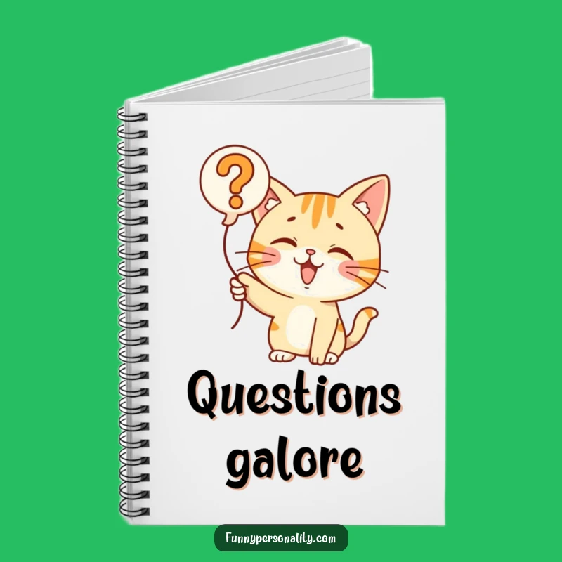 Funny Cat Question Balloon Notebook: Jot Down Your Questions!