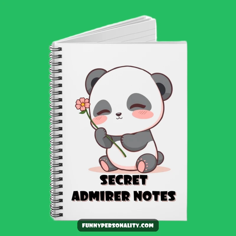 Shy Panda Flower Notebook: Jot Down Sweet Thoughts, Perfect Gift
