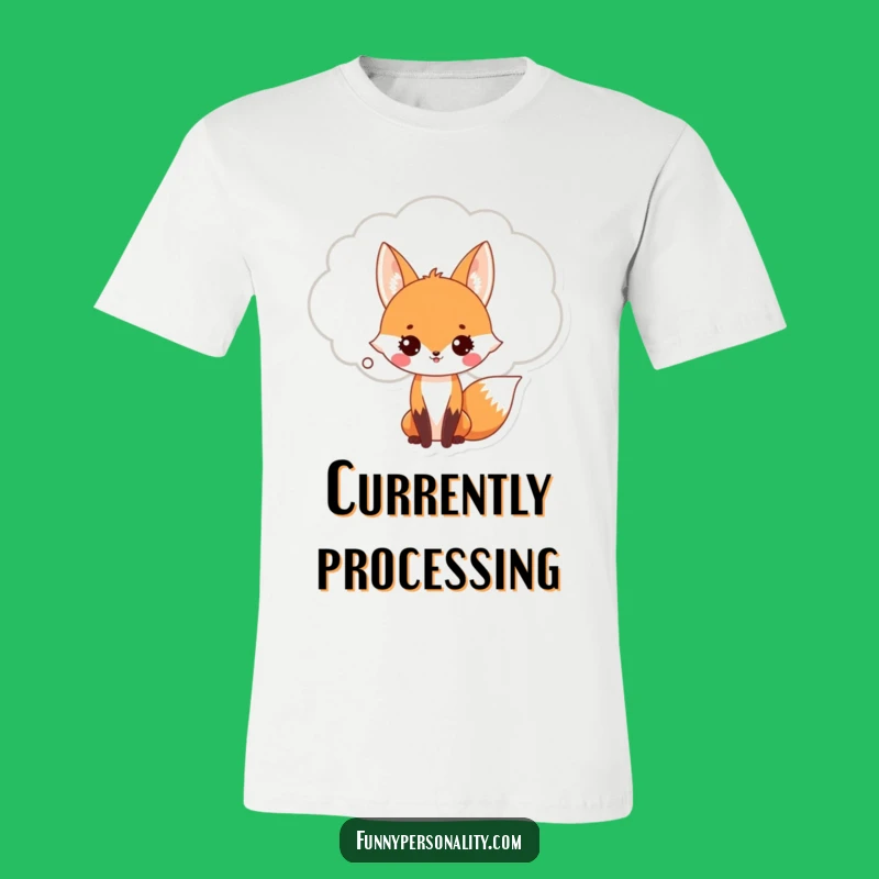 Funny Fox Thinking T-Shirt: Proudly Displaying a Giant Thought Bubble!