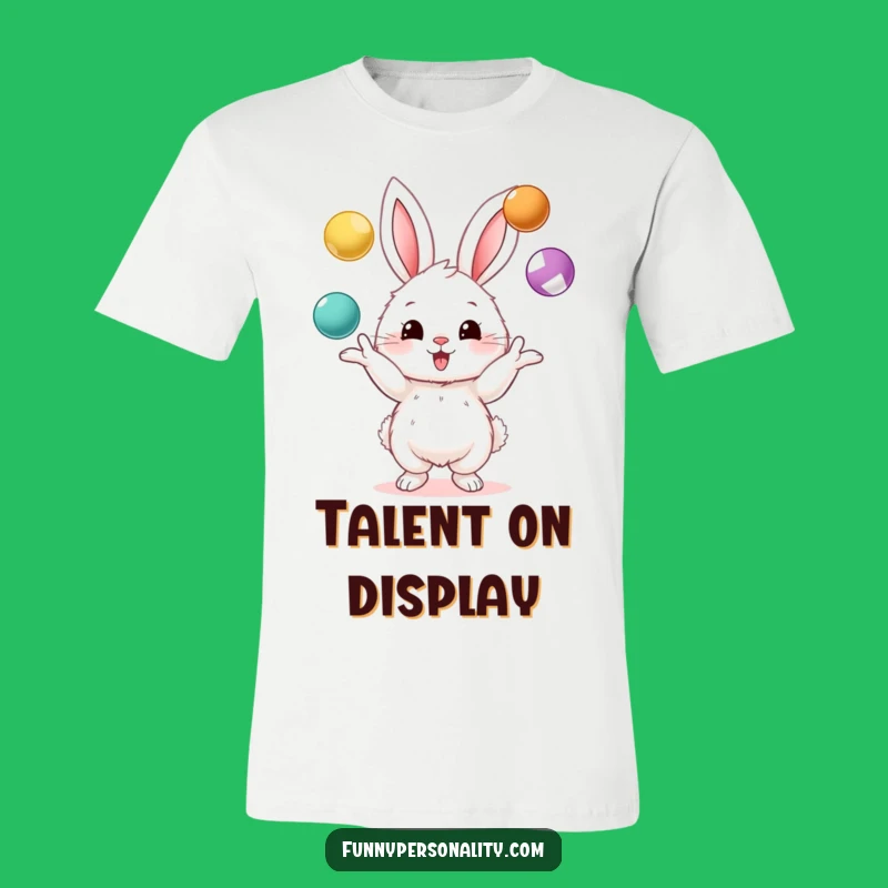 Funny Bunny Juggling T-Shirt - Comical Cartoon Character Apparel, Perfect Gift