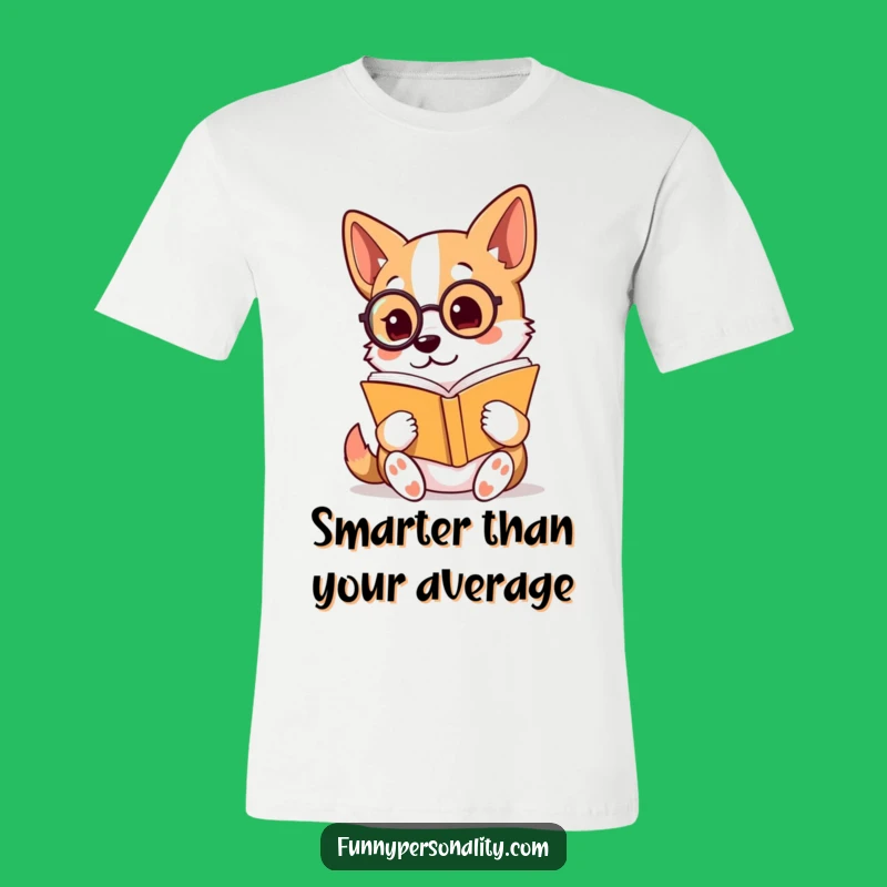 Funny Dog T-Shirt: Monocled Reader Dog, Ideal Gift