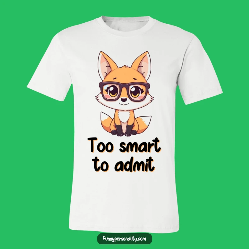 Funny Fox T-Shirt: Curious Glasses-Wearing Fox, Quirky & Comfy Funny Gift