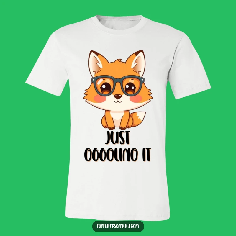 Funny Fox T-Shirt: Playful Glasses-Wearing Character, Perfect Humorous Gift!