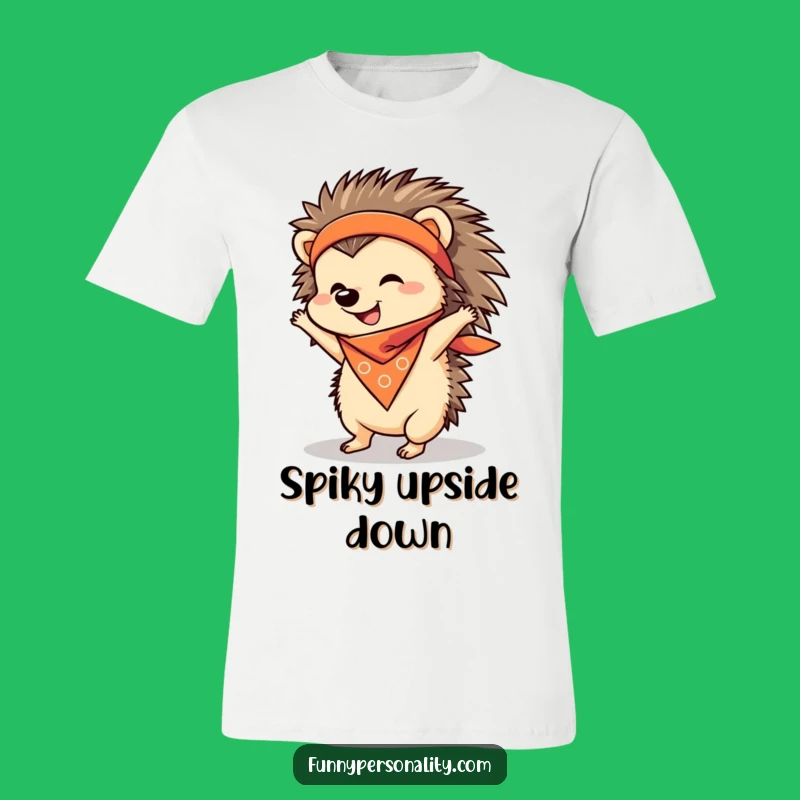 Funny Hedgehog Bandana T-Shirt: Hilarious Yoga Pose Tee Gift