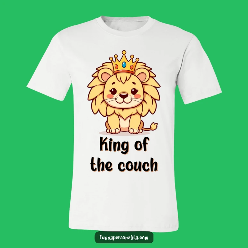 Funny Proud Lion Crown T-Shirt: Roar with Hilarious Majesty