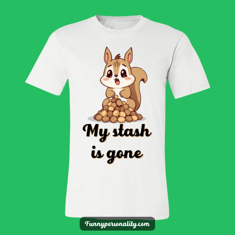 Funny Surprised Squirrel T-Shirt: Nuts Dropped, Shocked Rodent, Ideal Funny Gift