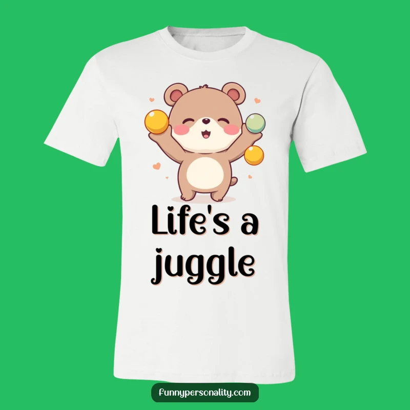 Funny Bear Juggling T-Shirt: Skillful Fun, A Vibrant Funny Gift for All Ages