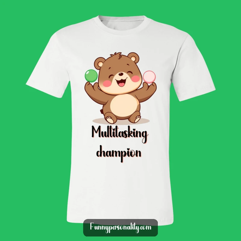 Funny Bear Juggling T-Shirt: Joyful Character, Perfect Gift for Playful People