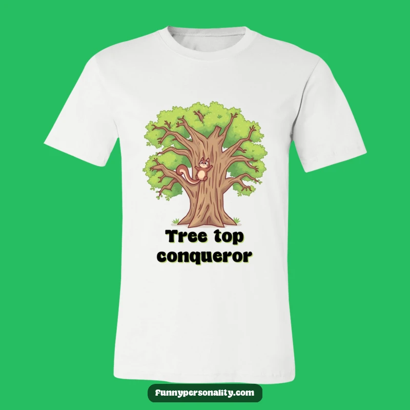 Funny Squirrel Oak Tree T-Shirt: Hilarious Journey of Determination