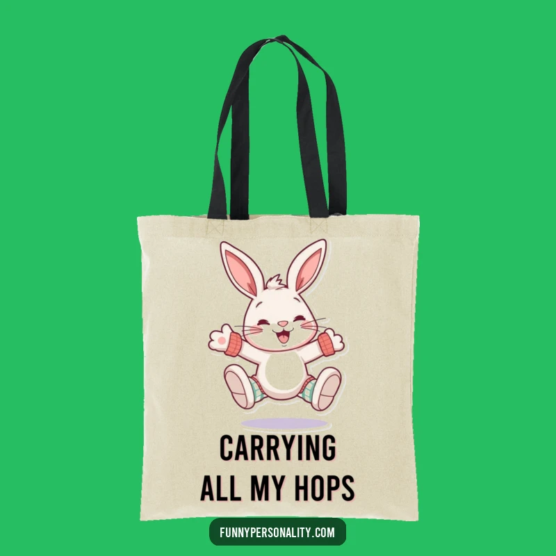 Funny Rabbit Tote Bag: Sock Swagger, Everyday Fun, Perfect Funny Gift