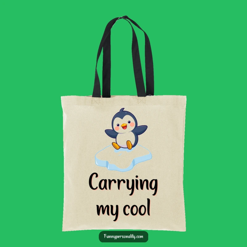 Funny Penguin Tote Bag: Carry Your Joy Down the Icy Path!