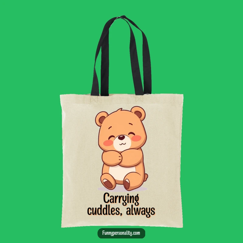 Funny Bear Hug Tote Bag: Carry Your Essentials with a Smile