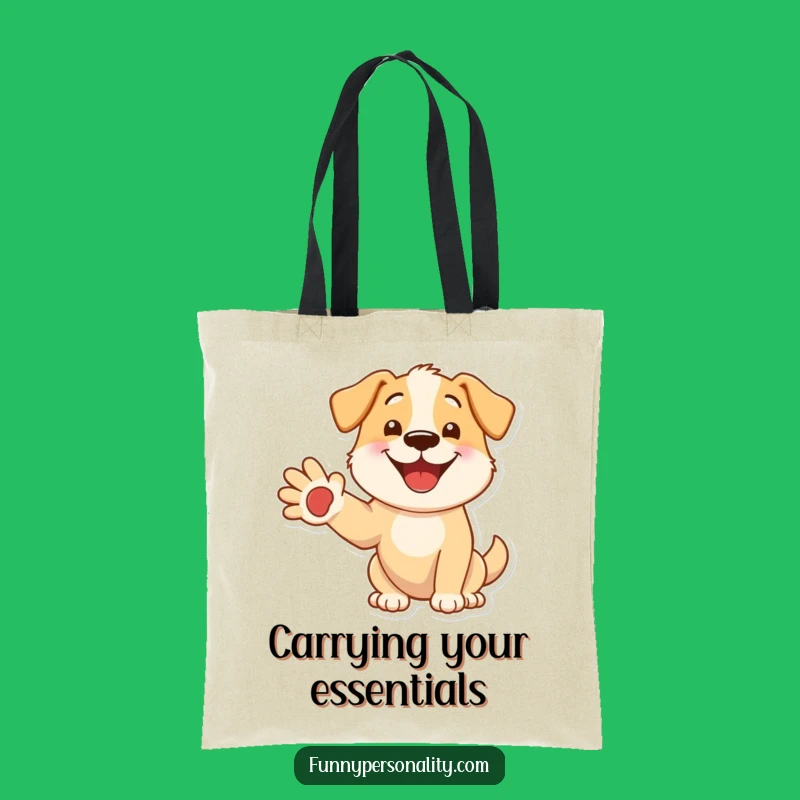 Funny Dog Paw-some Tote Bag: Stylish & Humorous Gift for Daily Errands